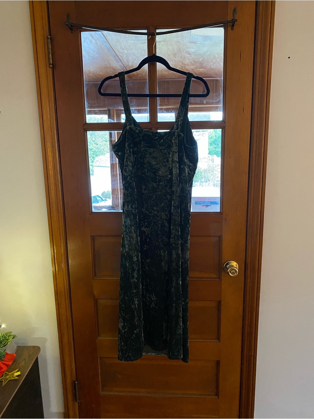 Jessica Simpson Velvet Slip Maxi Dress in Deep Forest Green - Women NWT Size XL - Picture 4 of 4